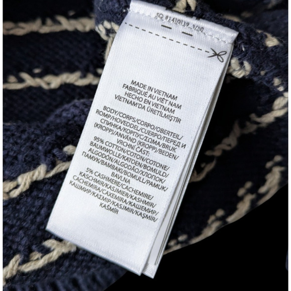 Polo Ralph Lauren Navy Blue Fair Isle Cotton Cashmere Blend Sweater New Size XL - Picture 6 of 9
